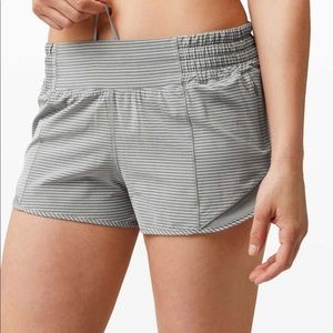 Lululemon striped hotty hot shorts
